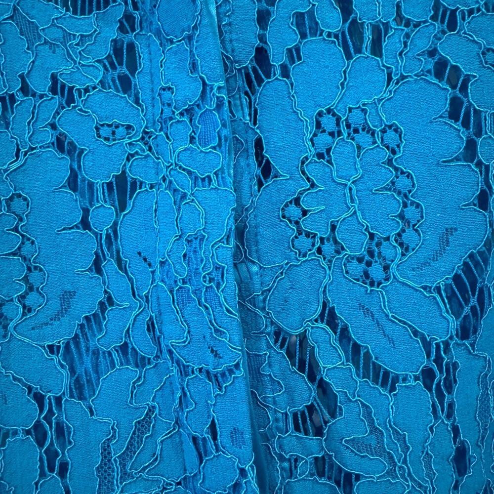Generation Love Blue Lace Button Front Shirt - Picture 6 of 7